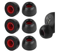 Geekria 3 Paires Embouts Intra-Auriculaires en Mousse à mémoire de Confort True Wireless compatibles 4,5-6,3 mm, Anti-Bruit (L/Court)
