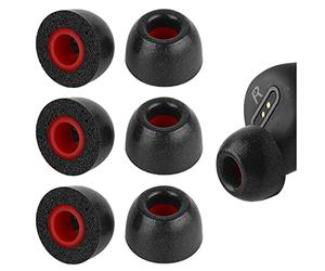 Geekria 3 Paires Embouts Intra-Auriculaires en Mousse à mémoire de Confort True Wireless compatibles 4,5-6,3 mm, Anti-Bruit (L/Court)