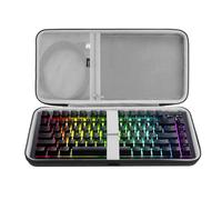 GEEKRIA 75% Étui pour Clavier, Sac de Transport Rigide pour Clavier de Jeu mécanique à 84 Touches,Compatible avec Razer BlackWidow V4 75%/BlackWidow V4 Pro 75%,GMMK Pro 75%,Keychron Q1 HE (Slim)