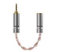 GEEKRIA Apollo Câble Adaptateur 4N OCC et Argent à Cristaux Uniques, 2,5 mm mâle équilibré vers 3,5 mm Femelle, câble de Conversion Audio 4 conducteurs (13 cm)