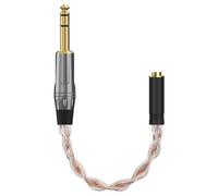 Geekria Apollo Câble Audio 6N OCC et Argent à Cristaux Simples 6,35 mm stéréo mâle vers Femelle équilibrée 4,4 mm pour Casque Hi-Résolution Audiophile, HiFi (21 cm)…