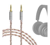 GEEKRIA Apollo Câble audio amélioré plaqué argent compatible avec Sony WH-1000XM6, Skullcandy Crusher ANC 2, Beats Solo 4, câble de remplacement 3,5 mm (1,5 m)
