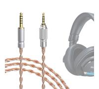 GEEKRIA Apollo Câble audio de 4,4 mm vers 3,5 mm plaqué argent compatible avec casque Sony MDR-M1 MDR-MV1 MDR-M1ST avec verrouillage à bouton fileté 1,5 m