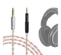 Geekria Apollo Câble audio de mise à niveau plaqué argent compatible avec les casques Sennheiser HD 620S/HD 550/HD 505/HD 560S/HD 400 PRO/HD 599/HD 598/HD 579/HD 569, fiche 4,4 mm (4 ft / 1,2 m)