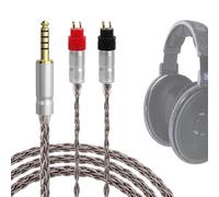 Geekria Apollo Câble audio en cuivre plaqué argent compatible avec casque Sennheiser HD600, HD650, HD660S2, HD6XX, 4,4 mm de rechange pour amplificateur (1,5 m)