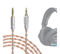 GEEKRIA Apollo Câble audio plaqué argent 4,4 mm vers 3,5 mm compatible avec casque Sony MDR-MV1 MDR-M1 MDR-M1ST avec bouton fileté de verrouillage (3 m)