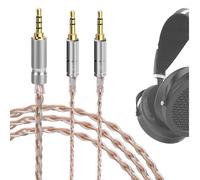 GEEKRIA Apollo Câble audio TRRS équilibré 3,5 mm compatible avec HIFIMAN Edition XS, Denon AH-D5200, FiiO FT1, 6N OCC Cordon audio tressé plaqué argent (150 cm)