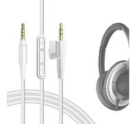 GEEKRIA Audio Cable Replacement for Bose Around-Ear AE2, AE2i, AE2w Headphones Cable with Inline Mic/Audio Cord with Volume Control and Microphone, Works with Apple Device (White)