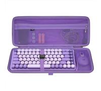 GEEKRIA Boîtier Clavier et Souris, Étui Rigide de Voyage pour Clavier de Jeu Compact 84 Touched Profil Bas, Compatible avec Logitech Pop Keys, Nuphy Air75, LOFREE Flow84 (Violet)