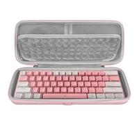 GEEKRIA boîtier de Clavier Compact 60%, Sac de Voyage à Coque Rigide pour Clavier mécanique 61 Touches, Compatible avec SteelSeries Apex Pro Mini/New Apex 9 Mini, HyperX Alloy Origins 60 (Pink)