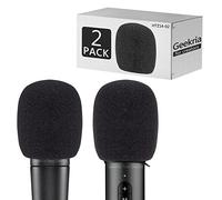 GEEKRIA Bonnette Anti-Pop for Creators Compatible avec Les Microphones Shure SM57-LCE et PGA81-LC, Protection Anti-Vent pour Micro, Filtre en mousseéponge (Noir, Lot de 2)