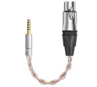 GEEKRIA Câble adaptateur audio équilibré mâle vers XLR femelle équilibré 4,4 mm pour casque audio OCC cuivre plaqué argent, compatible avec amplificateurs, microphones (20 cm)