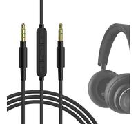 GEEKRIA Câble audio avec micro compatible avec B&O H95 HX H9i H8i, casques H9 H7 H6, de 1/8" (3,5 mm) à 3,5 mm, cordon stéréo de remplacement avec micro en ligne et contrôle du volume (4 ft/1,2 m)