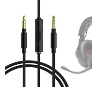 GEEKRIA Câble audio avec micro compatible avec le câble des écouteurs JBL Live 670NC, câble stéréo de rechange 3,5 mm avec micro en ligne et contrôle du volume (4 ft/1,2 m)