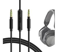 GEEKRIA Câble audio avec micro, compatible avec les écouteurs V-MODA Crossfade LP/2, 1/8" (3,5 mm) vers 3,5 mm, câble stéréo de remplacement avec micro intégré et contrôle du volume (4 pi/1,2 m)