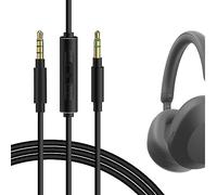 GEEKRIA Câble audio avec micro, compatible avec Sony ULT WEAR, WH-XB910N, WH-1000XM6/1000XM5, câble stéréo de remplacement 3,5 mm avec microphone en ligne (1,2 m)