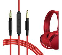 GEEKRIA Câble audio avec micro compatible avec Sony WH-1000XM6/1000XM5/1000X4, XB920N/XB910N, MDR-XB950BT, câble stéréo de remplacement 3,5 mm (4 ft/1,2 m)