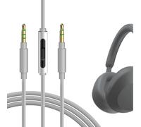 GEEKRIA Câble audio avec micro, compatible avec Sony WH-1000XM6/1000XM5/1000XM4, WH-CH720N/CH710N, câble stéréo de remplacement 3,5 mm (4 ft / 1,2 m) avec micro en ligne et contrôle du volume