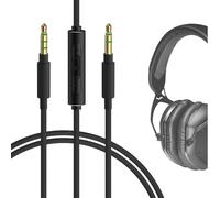 GEEKRIA Câble audio avec micro compatible avec V-MODA Crossfade LP,câble sans fil Crossfade 2,cordon stéréo de rechange en nylon tressé 3,5 mm avec microphone intégré et contrôle du volume(4ft/1,2 m)