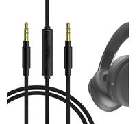 Geekria Câble audio avec microphone compatible avec Skullcandy Crusher ANC2, Hesh3, câble casque, câble stéréo de rechange en nylon tressé 1/8" 3,5 mm avec microphone en ligne (4ft/1,2 m)