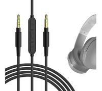 GEEKRIA Câble audio avec microphone, compatible avec Skullcandy Crusher Evo, Hesh 3/2 et Riff 2, câble stéréo AUX de remplacement 3,5 mm avec micro intégré, 1,7 m