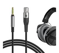 GEEKRIA Câble audio compatible avec Beyerdynamic DT 900 PRO X, DT 770 PRO X LE, câble stéréo de remplacement en nylon tressé 3,5 mm (6ft / 1,7m)