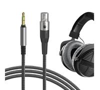 Geekria Câble audio compatible avec casque Beyerdynamic DT 900 PRO X, DT 770 PRO X LE - 3,5 mm - Cordon stéréo de rechange en nylon tressé - 1,7 m