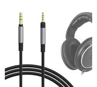 GEEKRIA Câble audio compatible avec les casques Sennheiser HD 620S/599SE/599/598/598SE/560S/550/505/400PRO, cordon de rechange en nylon tressé de 3,5 mm vers 2,5 mm (noir, 1,2 m)