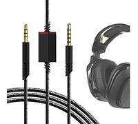 GEEKRIA Câble audio gaming compatible avec Astro A40tr, A40, A30, A10/A10 (Gen 2), câble stéréo auxiliaire de remplacement 3,5 mm avec commande muet (6 ft / 2 m)