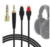 Geekria Câble audio HD compatible avec Sennheiser HD 600, HD 650, 660S2, 6XX - Câble de rechange en nylon tressé de 3,5 mm à 2 broches avec adaptateur (1,5 m)