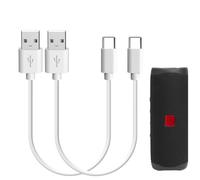 GEEKRIA Câble court de charge pour enceintes USB, compatible avec JBL GO5, CLIP 5/4, Flip 7/6/5, Pulse 5/4, Charge 6/4, câble d’alimentation de remplacement USB vers USB-C durable (1t / 30cm 2Pack)