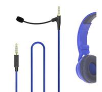 GEEKRIA Câble d’oreillette à micro perche pour cours en ligne, compatible avec Riwbox FB-7S, CB-7S, EKids Spiderman, casques enfants Batman, câble de remplacement 3,5 mm (1,2 m)
