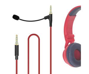 GEEKRIA Câble d’oreillette Boom pour cours en ligne, compatible avec Riwbox, EKids, Batman, cordon de remplacement jack 3,5 mm avec micro Boom pour jeux & réunions (1,2 m)