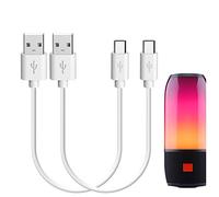 GEEKRIA câble de charge court USB pour enceintes, compatible avec JBL GO2, Flip4, Flip3, Charge2+, Charge3, Pulse3, Boombox, câble d’alimentation de rechange (30 cm, pack de 2)