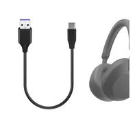 GEEKRIA Câble de charge USB-C de charge rapide pour casque, compatible avec Sony WF-C710N, WH-1000XM6/1000XM5/1000XM4, XB920N/XB910N, ULT WEAR, câble d’alimentation de remplacement (1ft/30cm)