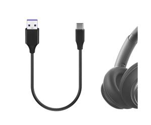 GEEKRIA Câble de charge USB pour casque, compatible avec Soundcore V40i, Boom 3i, Sleep A30, P41i, Space One/Q45, AeroClip, Liberty 5/4, Life P3 (1ft/30cm)