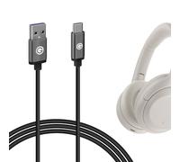Geekria Câble de chargeur USB pour casque Sony WH-1000XM5 WH-1000XM4 WH-1000XM3 XB910N XB900N CH720N H910N XB700 CH520, cordon de charge USB vers USB-C de remplacement (300 cm)