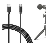 GEEKRIA Câble micro USB vers USB C Creators de 2 m - Compatible avec Shure MV7, MV88+, MV5, MV51, MVi - Noir