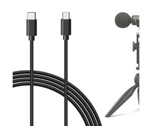 GEEKRIA Câble micro USB vers USB C Creators de 2 m - Compatible avec Shure MV7, MV88+, MV5, MV51, MVi - Noir
