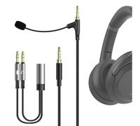 GEEKRIA Câble pour casque à micro perche compatible avec Sony WH-1000XM6/5/4, ULT Wear, prise 3,5 mm, nylon tressé (5,6 ft)