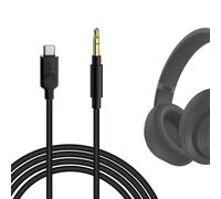GEEKRIA Câble USB-C numérique vers audio compatible avec Beats Studio Pro, Solo 4, Solo 3, Solo 2, Solo, Studio 3, Studio 2, Studio, Pro, Mixr, câble audio de type C de remplacement (1,7 m)
