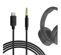 GEEKRIA Câble USB-C numérique vers audio compatible avec Skullcandy Hesh EVO/ANC/3/2, Crusher EVO/ANC 2, casque Riff 2, câble audio Type-C de remplacement (5,6 ft / 1,7 m)