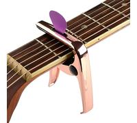 Geekria Capo de guitare 3 en 1, Capodastre en métal en alliage de zinc pour guitares acoustiques et électriques, ukulélé, mandoline, accessoires de guitare classique (Rose Gold)