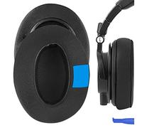 Geekria Comfort Cooling Gel-Infused Cloth Oreillettes de Remplacement pour Casque ATH M50X M40X M70X MSR7 MSR7NC MSR7BK MSR7GM Headphone, Coussinets d'oreille Coussins(Extra Thick)