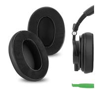 Geekria Comfort Hybrid Velours Coussinets d’Oreille de Remplacement pour Audio-Technica ATH-M50X, M50xBT2, M60X, M50S, M50cwh, M45, M30X, M20X Casques, Pièces de réparation (Noir)