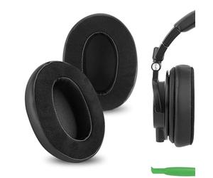 Geekria Comfort Hybrid Velours Coussinets d’Oreille de Remplacement pour Audio-Technica ATH-M50X, M50xBT2, M60X, M50S, M50cwh, M45, M30X, M20X Casques, Pièces de réparation (Noir)
