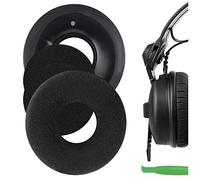 Geekria Comfort Velours Oreillettes de Remplacement pour Sennheiser HD25-1, HD25, HD25SP, 25SPII Casque Coussinets d'oreille Coussins, Pièces de réparation d'oreillettes (Noir)