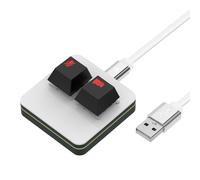 Geekria Contrôleur de sourdine RVB compatible avec l'application macOS Microsoft Teams, sourde/réactiver le micro audio, arrêt/démarrage vidéo, boutons de clavier mécanique pour cours en ligne