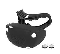 Geekria Coque de protection en silicone compatible avec casque PS VR2, Playstation VR 2 - Protection complète en silicone - Accessoires de jeu (noir)