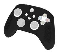 Geekria Coque de protection en silicone compatible avec manette Xbox Series X/S, ergonomique, souple et antidérapante, accessoire de jeu (noir)